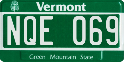 VT license plate NQE069