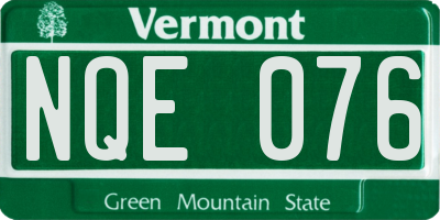 VT license plate NQE076