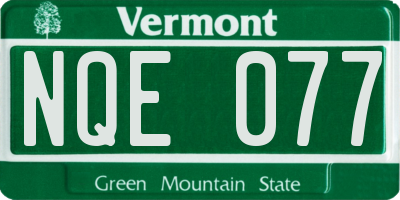 VT license plate NQE077
