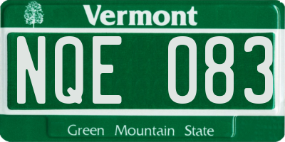VT license plate NQE083