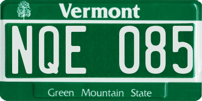 VT license plate NQE085