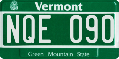 VT license plate NQE090