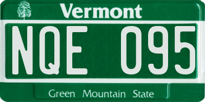 VT license plate NQE095