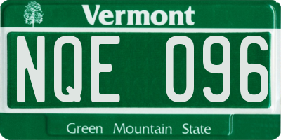 VT license plate NQE096