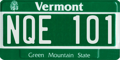 VT license plate NQE101