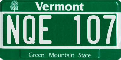 VT license plate NQE107