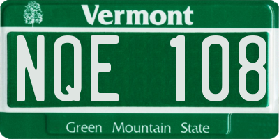 VT license plate NQE108