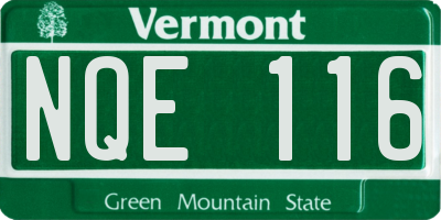 VT license plate NQE116