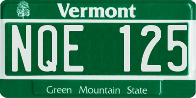 VT license plate NQE125