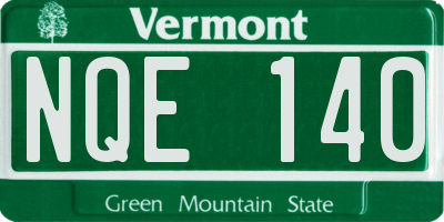 VT license plate NQE140