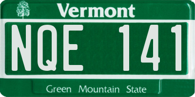 VT license plate NQE141