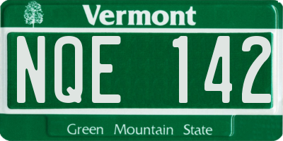 VT license plate NQE142