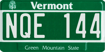 VT license plate NQE144