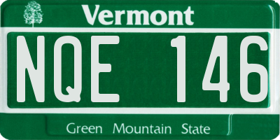 VT license plate NQE146