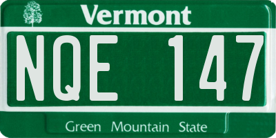 VT license plate NQE147