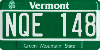 VT license plate NQE148