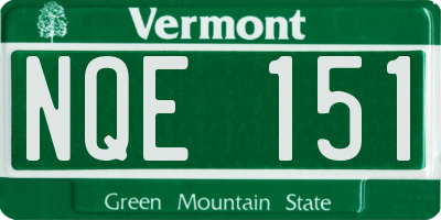 VT license plate NQE151