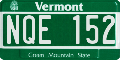 VT license plate NQE152