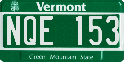 VT license plate NQE153
