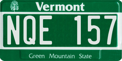 VT license plate NQE157