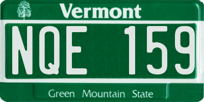 VT license plate NQE159