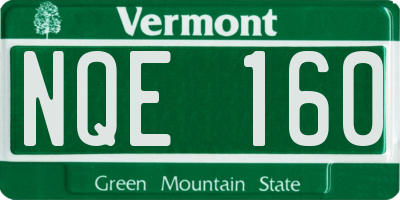 VT license plate NQE160