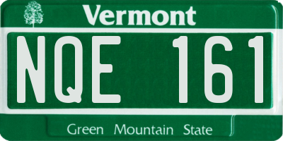 VT license plate NQE161