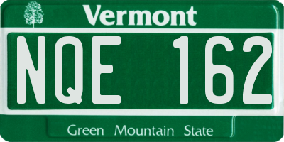 VT license plate NQE162