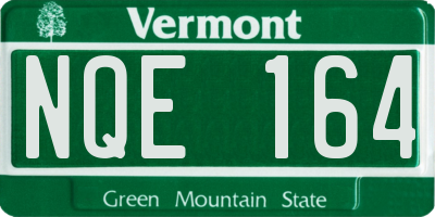 VT license plate NQE164