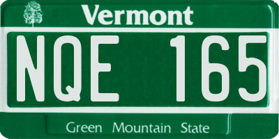 VT license plate NQE165