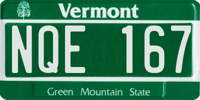 VT license plate NQE167