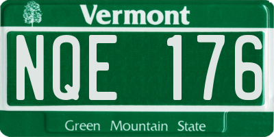 VT license plate NQE176