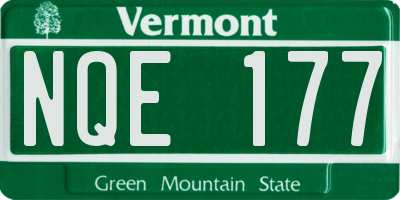 VT license plate NQE177