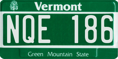 VT license plate NQE186