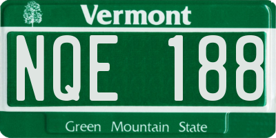 VT license plate NQE188