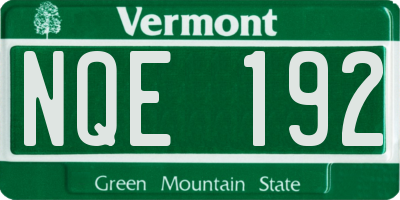 VT license plate NQE192