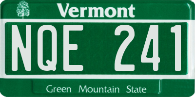 VT license plate NQE241