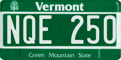 VT license plate NQE250