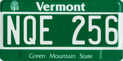 VT license plate NQE256