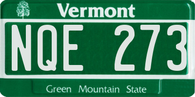 VT license plate NQE273
