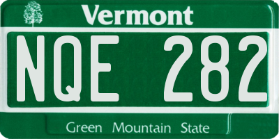 VT license plate NQE282
