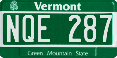 VT license plate NQE287
