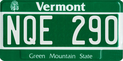 VT license plate NQE290