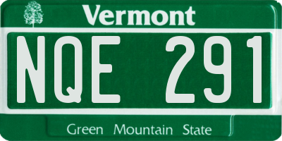 VT license plate NQE291