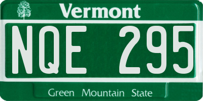 VT license plate NQE295