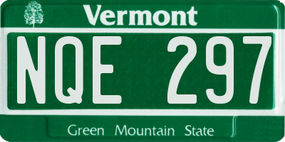 VT license plate NQE297