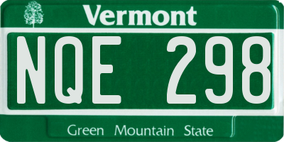 VT license plate NQE298