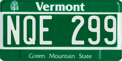VT license plate NQE299