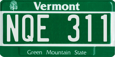 VT license plate NQE311