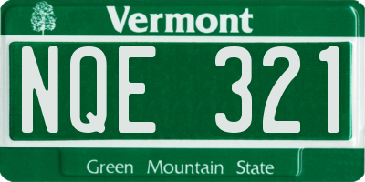 VT license plate NQE321